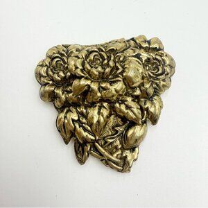 Vintage Dress Clips Scarf Clip Floral Design Bass color